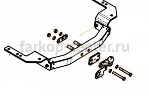 Фаркоп Bosal Russia для LEXUS LX 2007-2019г. Артикул 3091-FL