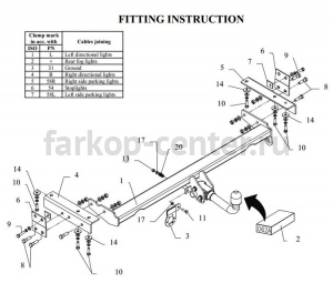 Фаркоп Auto-Hak для LEXUS RX 1998-2003. Артикул 0 62A