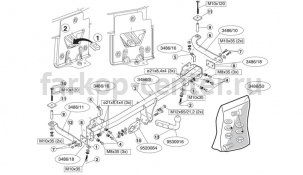 Фаркоп Brink для FIAT DOBLO 2001-2010. Артикул 348600