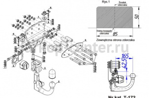 Фаркоп Steinhof для LEXUS LX 2007-2019г. Артикул T-172