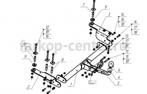 Фаркоп Bosal Russia для LIFAN X60 2012-2019г. Артикул 3323-A