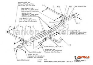Фаркоп Imiola для RENAULT MEGANE 2 2002-2008. Артикул R-028