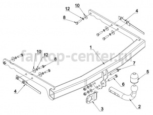 Фаркоп Auto-Hak для FORD MONDEO 2007-2015. Артикул C 50