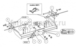Фаркоп Bosal для FORD TRANSIT 2000-2014. Артикул 027-981