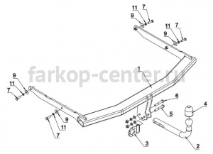 Фаркоп Auto-Hak для MAZDA 3 2009-2013. Артикул M 57