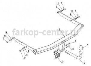Фаркоп Auto-Hak для MAZDA 3 2009-2013. Артикул M 57
