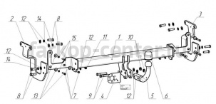 Фаркоп Bosal Russia для PEUGEOT EXPERT 2016-2019г. Артикул 2558-A