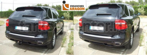 Фаркоп Aragon для PORSCHE CAYENNE 2002-2017. Артикул E6710AV