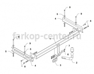 Фаркоп Auto-Hak для AUDI A6 2004-2011. Артикул A 21
