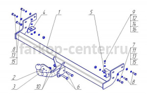 Фаркоп Avtos для HYUNDAI ELANTRA 2006-2012. Артикул HY20