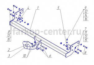 Фаркоп Avtos для HYUNDAI ELANTRA 2006-2012. Артикул HY20