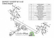 Фаркоп для MITSUBISHI PAJERO. Без выреза в бампере. III с 2000 по 2006 г.в. - IV с 2007 г.в.
