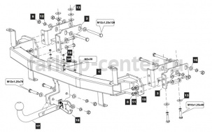 Фаркоп Baltex для KIA SORENTO 2012-2019г. Артикул 11.2327.12