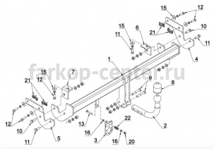 Фаркоп Auto-Hak для CITROEN C3 2016-2019г. Артикул F 41
