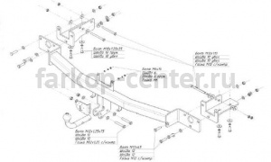 Фаркоп Bosal Russia для HYUNDAI ix55 2009-2013. Артикул 4246-A