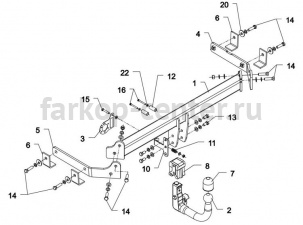 Фаркоп Auto-Hak для MAZDA CX-7 2006-2012. Артикул M 58V