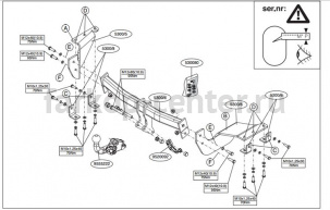Фаркоп Brink для MITSUBISHI OUTLANDER 2007-2012. Артикул 530000