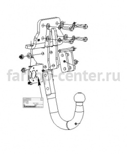 Фаркоп Bosal Russia для LEXUS GX 2009-2019г. Артикул 3095-A