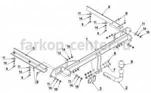 Фаркоп Auto-Hak для CHEVROLET CRUZE седан 2009-2015. Артикул X 23