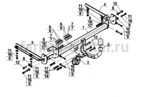 Фаркоп Steinhof для HONDA ACCORD 2008-2012. Артикул H-038