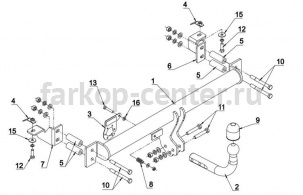 Фаркоп Auto-Hak для OPEL ZAFIRA A 1999-2005. Артикул E 35