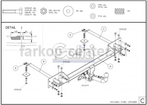 Фаркоп Galia для FIAT LINEA 2007-2015. Артикул F108A
