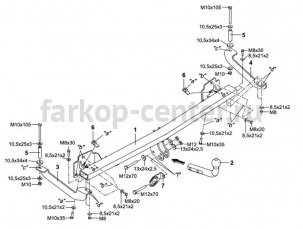 Фаркоп Westfalia для FIAT DOBLO 2001-2010. Артикул 306278600001