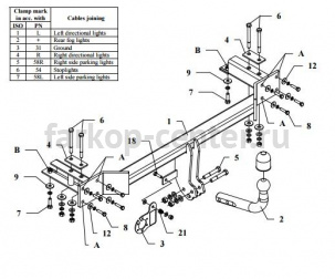 Фаркоп Auto-Hak для CHEVROLET LACETTI седан 2004-2013. Артикул X 19