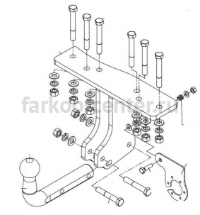 Фаркоп Imiola для NISSAN PATHFINDER R51 2004-2014. Артикул N-030