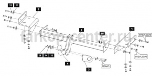 Фаркоп Baltex для KIA SPORTAGE 2010-2015. Артикул 10.1924.32