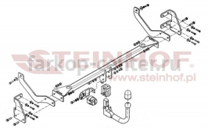Фаркоп Steinhof для PEUGEOT 508 2011-2019г. Артикул P-047