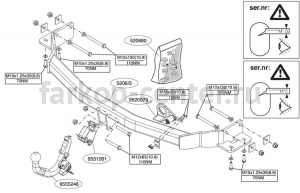 Фаркоп Brink для KIA SORENTO 2009-2012. Артикул 520600