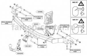 Фаркоп Brink для KIA SORENTO 2009-2012. Артикул 520600