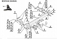 Фаркоп для TOYOTA CAMRY. Без выреза в бампере. V40 с 2006 по 20V50 с 20-2015 г.в.V55 с 2015 г.в.
