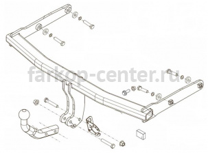 Фаркоп Brink для AUDI A4 2015-2019г. Артикул 610800