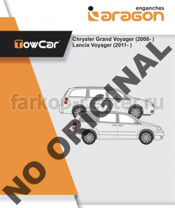 Фаркоп Aragon для CHRYSLER VOYAGER 2008-2015. Артикул E1101AS