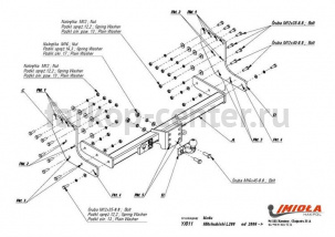 Фаркоп Imiola для MITSUBISHI L200 2006-2015. Артикул Y-011
