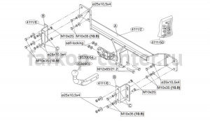 Фаркоп Brink для BMW 5-SERIES E60/E61 2003-2010. Артикул 411100