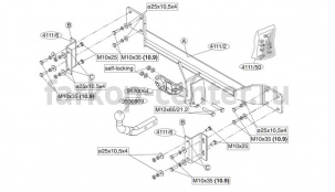 Фаркоп Brink для BMW 5-SERIES E60/E61 2003-2010. Артикул 411100