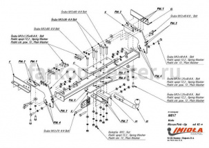 Фаркоп Imiola для NISSAN NAVARA D22 1998-2005. Артикул N-017