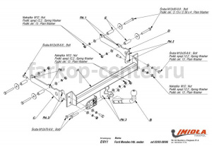 Фаркоп Imiola для FORD MONDEO 1993-2000. Артикул E-011