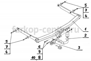 Фаркоп Steinhof для FORD C-MAX 2003-2010. Артикул F-229