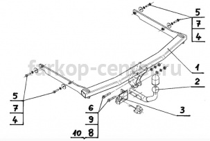 Фаркоп Steinhof для FORD C-MAX 2003-2010. Артикул F-229