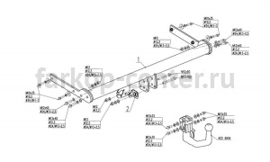 Фаркоп Hook для SKODA OCTAVIA A7 2013-2019г. Артикул 360711