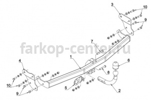 Фаркоп Auto-Hak для HYUNDAI i20 2008-2014. Артикул J 59