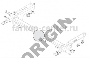 Фаркоп Aragon для CITROEN DS4 2011-2015. Артикул E4716AS