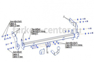 Фаркоп Bosal Russia для HYUNDAI MATRIX 2001-2010. Артикул 4243-A