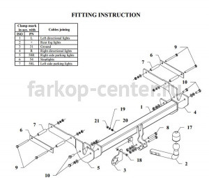 Фаркоп Auto-Hak для FORD MONDEO 2000-2007. Артикул C 36