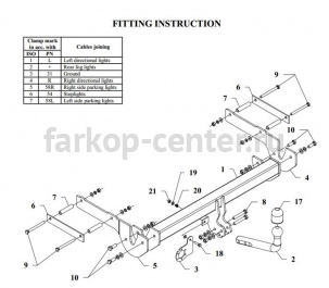 Фаркоп Auto-Hak для FORD MONDEO 2000-2007. Артикул C 36