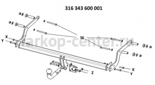 Фаркоп Westfalia для RENAULT SANDERO STEPWAY 2014-2019г. Артикул 316343600001